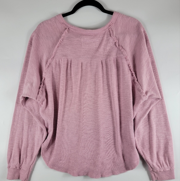 Pilcro | Anthropologie Diana Pullover Ruffle Raglan Top, Size M - Picture 10 of 13